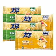 太平蘇打餅干梳打香蔥奶鹽早餐咸味低糖代餐零食禮包小包裝2400g
